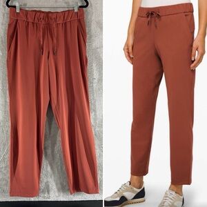 LULULEMON On the Fly 7/8 Pants Rustic Clay Burnt Orange Size 6 Full-on Luxtreme